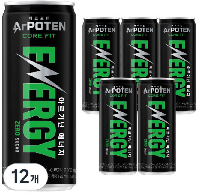 아르포텐 대상웰라이프 코어핏 에너지 드링크, 355ml, 12개