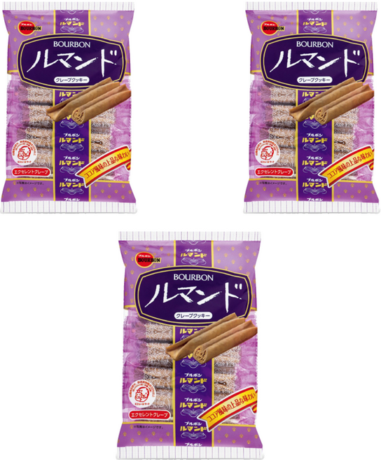 부르본 루몽드 크레페 쿠키, 3개, 88g