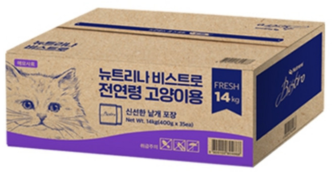 뉴트리나 고양이 비스트로 기능성 사료, 헤어볼, 14kg, 1개