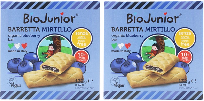 바이오주니어 유아용 유기농 블루베리 바, 132g, 2개 - 쿠팡