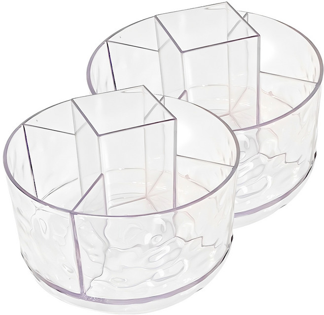 윈프라이스 회전 화장품 소품꽂이, 2개, 투명