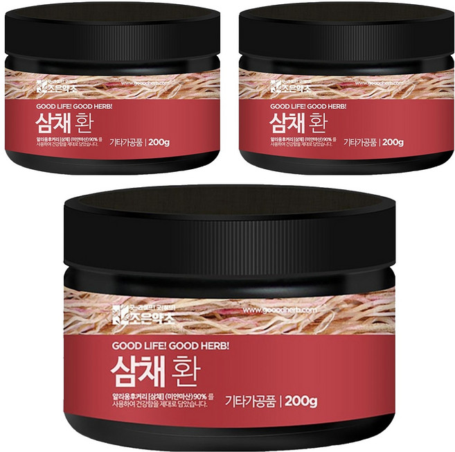 조은약초 프리미엄 삼채환, 3개, 200g