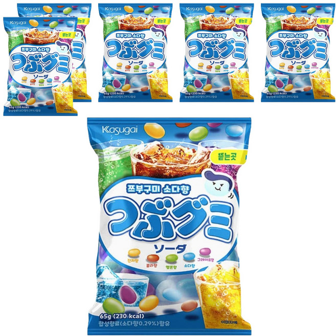 카수가이 쯔부구미 소다향, 65g, 6개