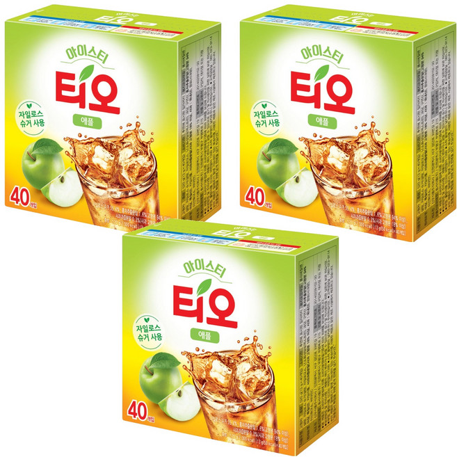 동서티오 아이스티 애플, 13g, 40개입, 3개