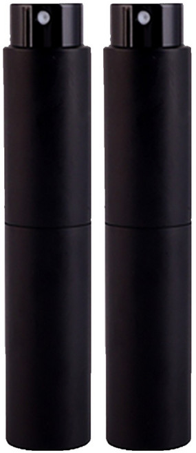 Reddot 紅點生活 防疫不沾紋玻璃噴霧分裝瓶 10ml, 黑色, 2個