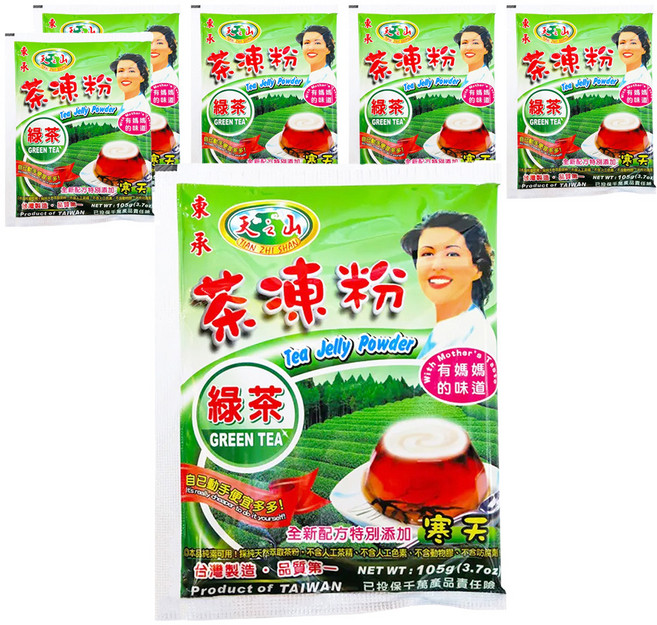 東承 天之山 綠茶茶凍粉 台灣製造, 105g, 6包
