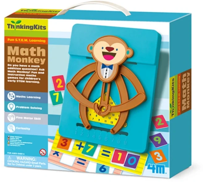 4M 思維創作玩具 STEM學習套裝, 數學猴子, 1盒
