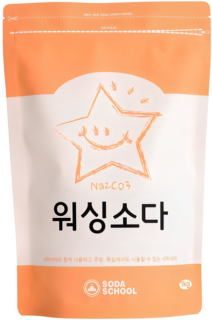 소다스쿨 워싱소다 세탁세제, 1kg, 1개