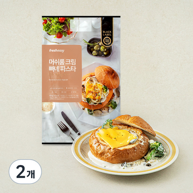 프레시지 머쉬룸 크림 빠네 파스타 2인분, 674g, 2개