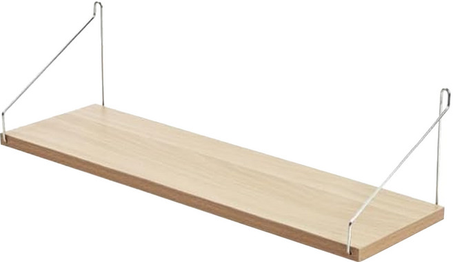 品屋 墻上置物架 60 x 15cm, 原木色, 1個