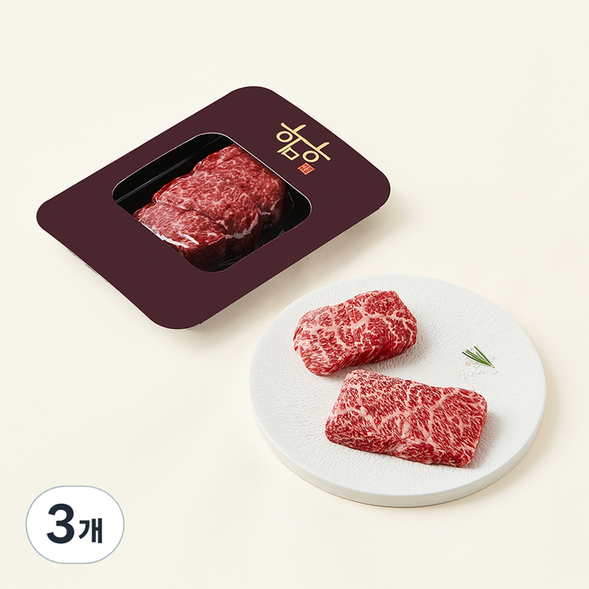 우미우 한우 등심 살치살 1++등급 (7) 구이용 (냉장), 200g, 3개