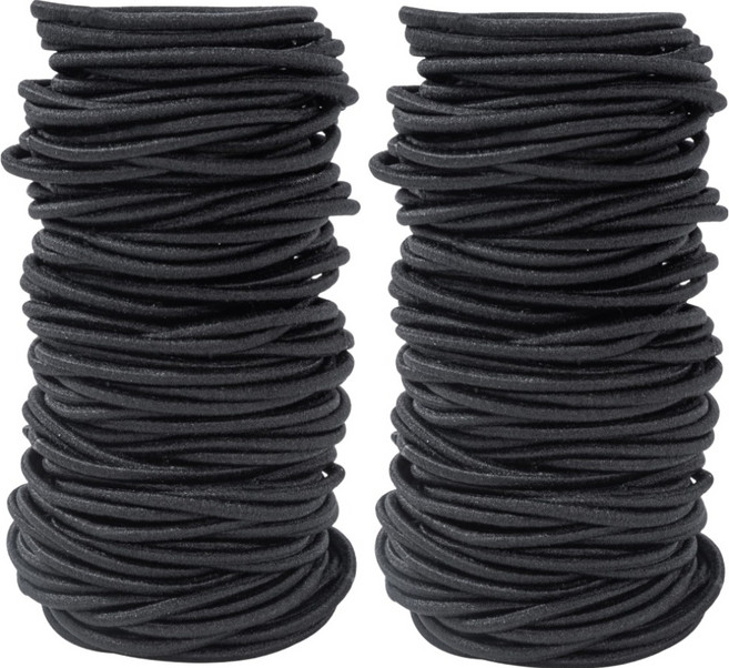 키에 고무줄 헤어밴드 간편보관 무지 짱짱한 대용량 머리끈 100P 2mm