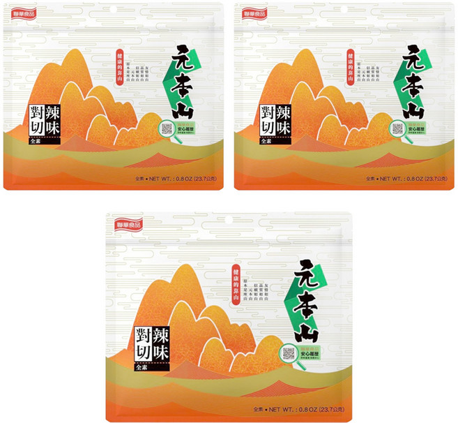 元本山 辣味對切海苔, 23.7g, 3包