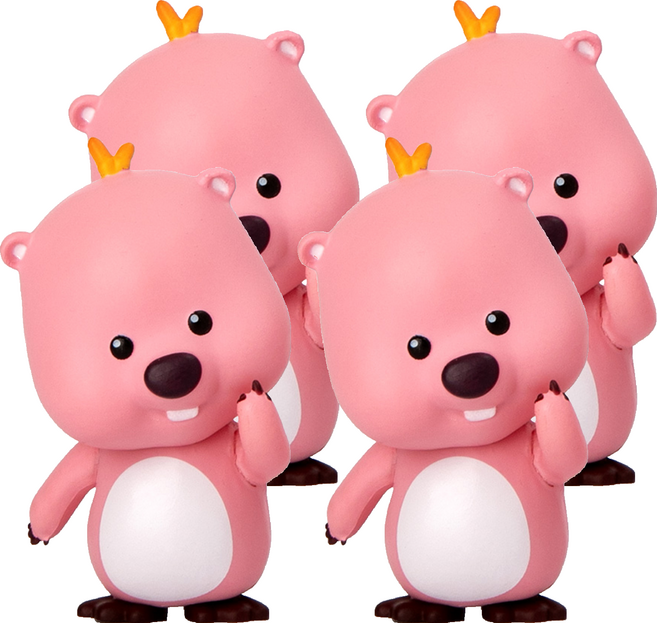 ZANMANG LOOPY Royche 螢幕 那又怎樣Loopy 公仔, 4個