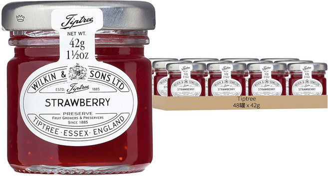Tiptree 迷你草莓果醬, 48罐, 42g