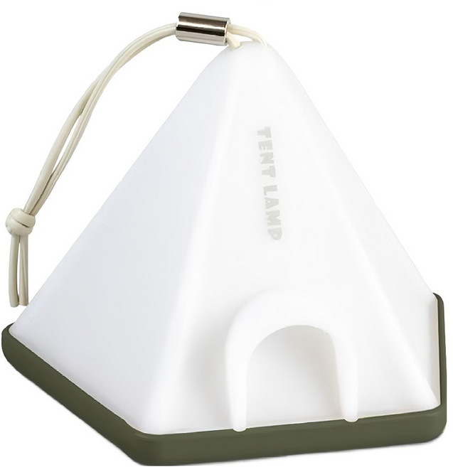 YOLOMO 露營帳篷小夜燈 白色綠底 6檔調光 USB充電 露營燈 氣氛燈, 1個