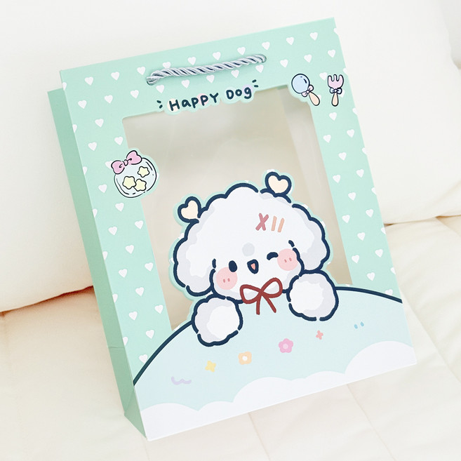 리드홈 몽실 프렌즈 투명창 쇼핑백, B타입, 5개