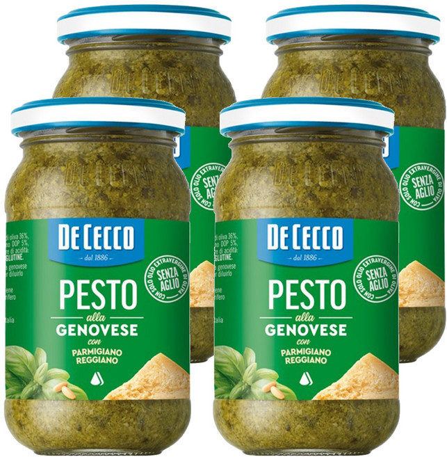 DE CECCO 得科 羅勒青醬, 190g, 4罐