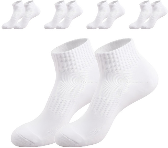 Sockpiens DeoFresh 緩震運動短筒襪, 白色, 1組