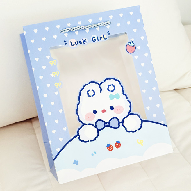 리드홈 몽실 프렌즈 투명창 쇼핑백, C타입, 5개