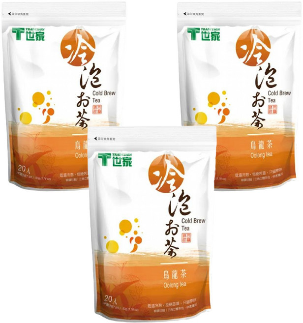 T世家 冷泡烏龍茶, 2.5g, 20包, 3袋