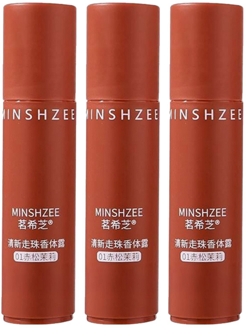 MINSHZEE 走珠式止汗劑3入組 清爽香氛 赤松茉莉, 20ml, 1組