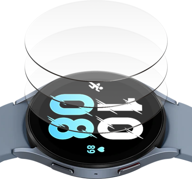 루아러블 갤럭시워치 강화유리 9H 고강도 풀커버 액정보호필름 3p 세트, 투명, 3개