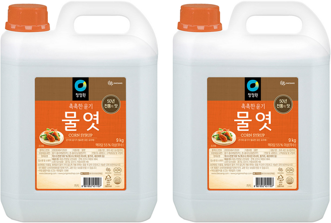 청정원 물엿, 9kg, 2개