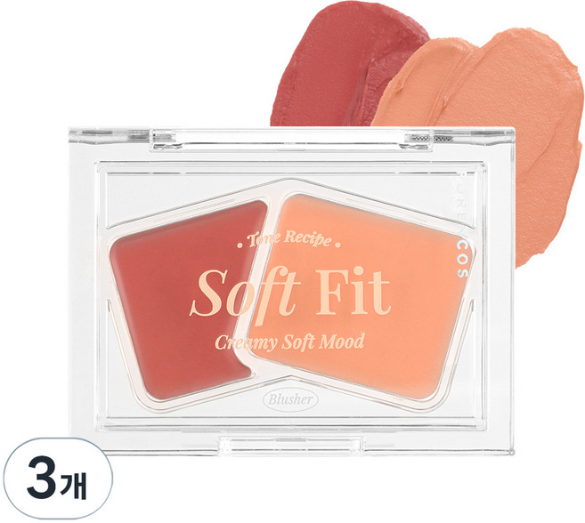 포렌코즈 소프트 피팅 크림 블러셔 3g, 3개, 01 애프리콧 밀크