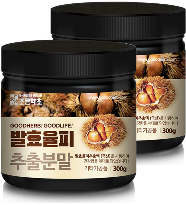 조은약초 발효율피 추출분말, 2개, 300g