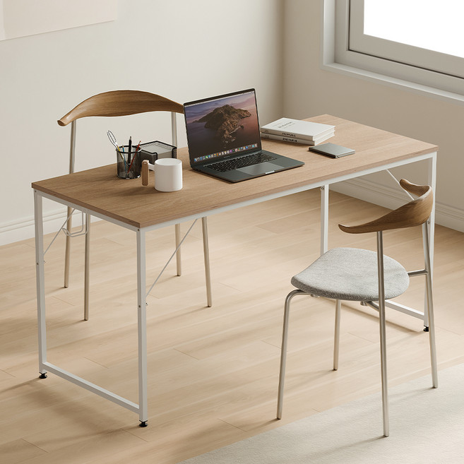 소프시스 피크 테이블 1400 + 가방걸이, 티크 화이트