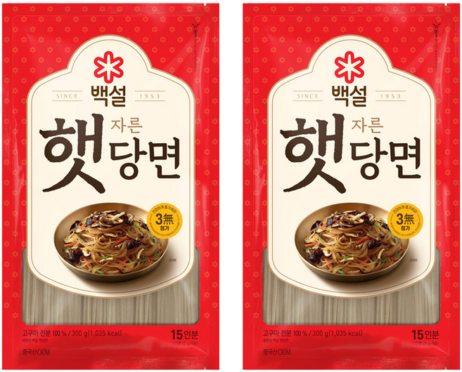 백설 햇당면, 300g, 2개
