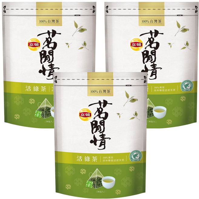 Lipton 立頓 茗閒情 活綠茶, 2.5g, 36包, 3袋