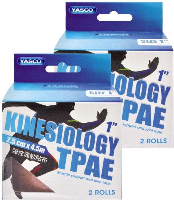 YASCO 昭惠 彈性運動貼布 NO.918 1吋(4.5m x 2.5cm) 膚色 2捲, 2個裝, 2盒