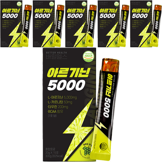 더존건강 배럴헬스 아르기닌 5000 15p, 300g, 6개