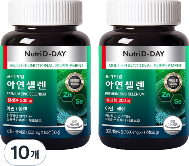 뉴트리디데이 프리미엄 아연 셀렌, 10개, 60정