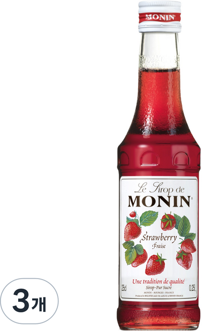 모닌 스토로베리 시럽, 250ml, 3개
