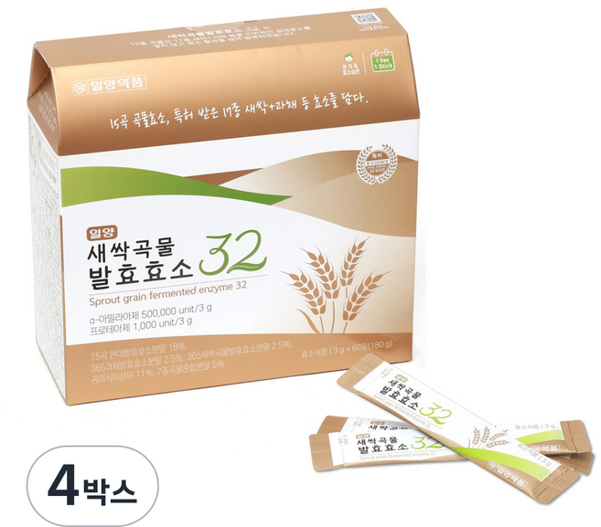 일양약품 새싹곡물 발효효소 32 60p, 180g, 4박스