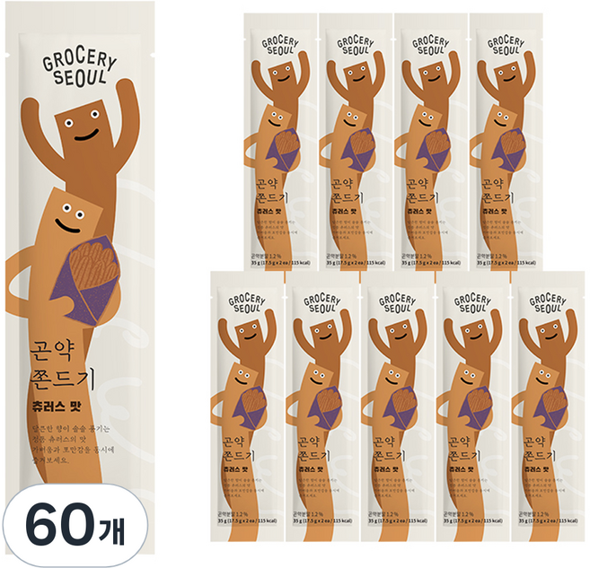 그로서리서울 곤약쫀드기 츄러스맛, 35g, 60개