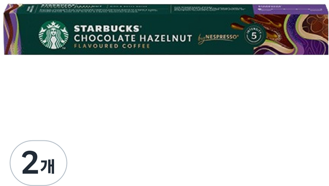 STARBUCKS 星巴克 Nespresso 巧克力榛果膠囊咖啡, 5.1g, 2個, 10入
