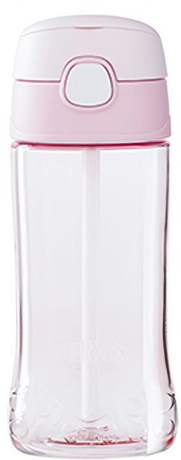 THERMOS 膳魔師 彈蓋兒童吸管瓶, 淺粉色, 450ml, 1個