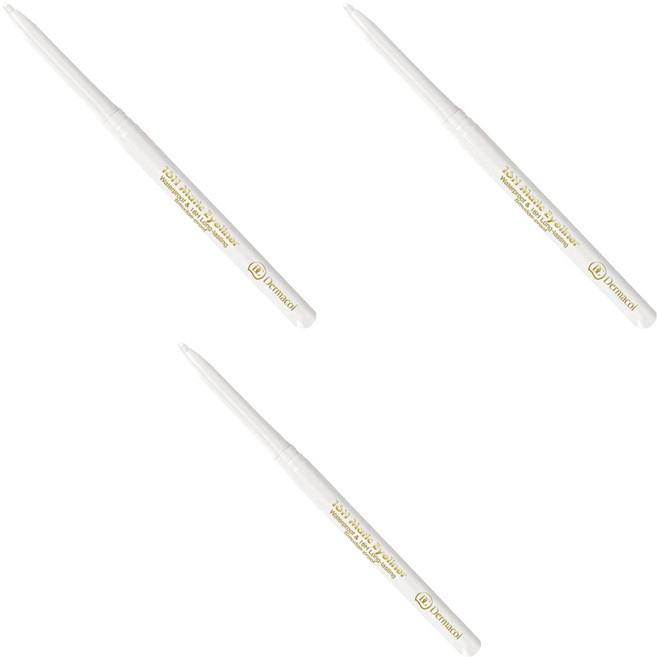 더마콜 16H 매틱 아이라이너 0.3g, 1호 화이트, 3개