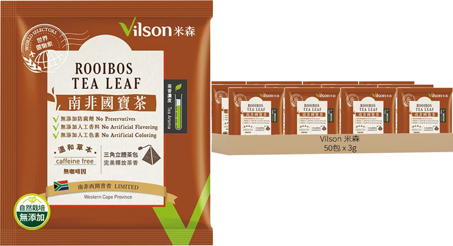 Vilson 米森 南非國寶茶, 3g, 10包, 5盒