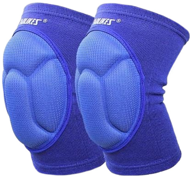 AOLIKES 奧力克斯 加墊防撞運動護膝 140g, 1雙, 藍色