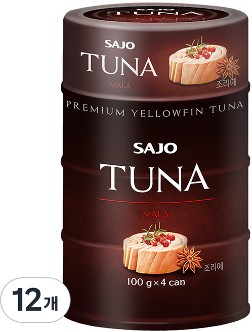 사조 프리미엄 마라 참치, 100g, 12개