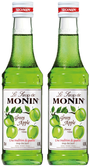 모닌 그린애플 시럽, 250ml, 2개