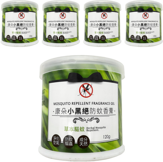 QUNDO 康朵 小黑絕防蚊香膏, 120g, 5個