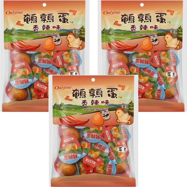 Onlyone 海龍王 鵪鶉蛋 香辣, 3包, 150g