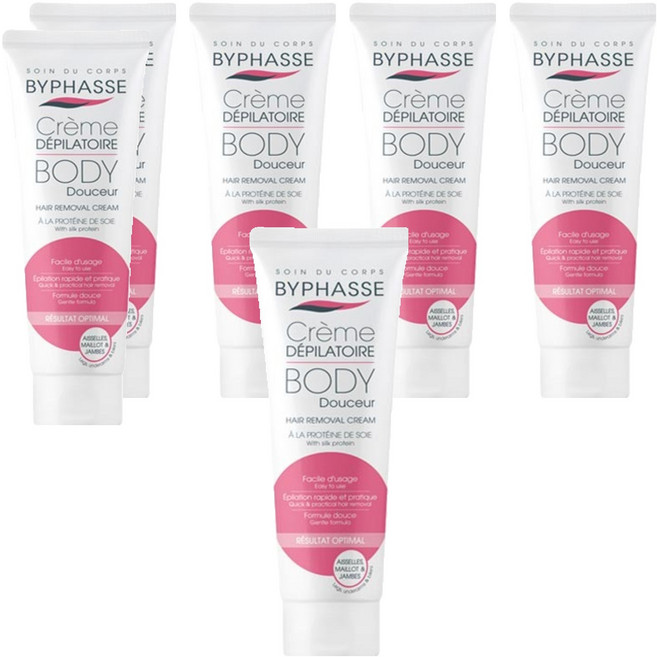 바이빠세 제모 크림 실크프로틴, 125ml, 6개