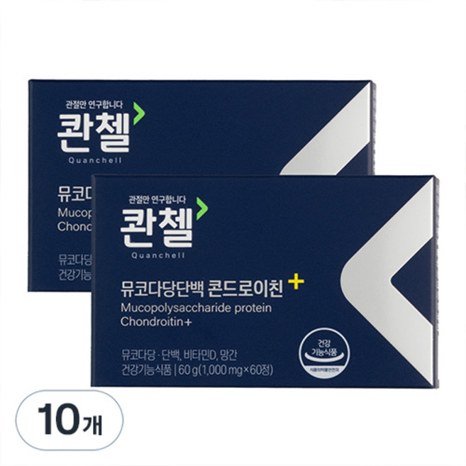 콴첼 뮤코다당단백 콘드로이친, 60정, 10개